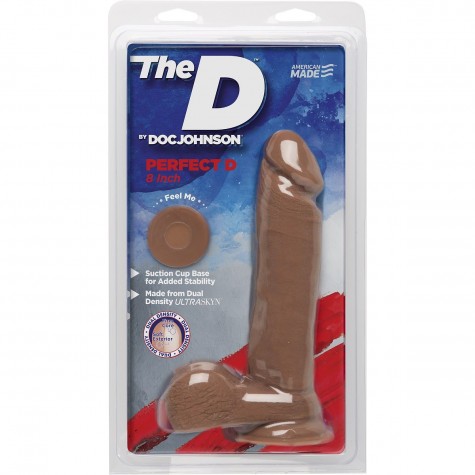 Фаллоимитатор-мулат The D Perfect D 8" Caramel - 20,3 см.